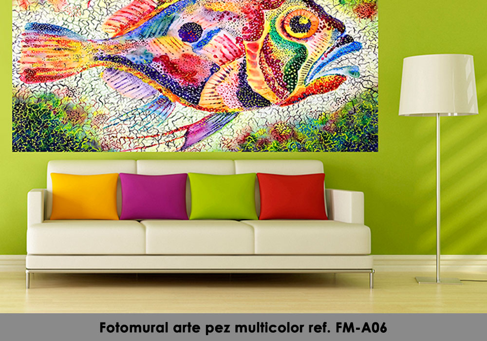 Fotomural-arte-pez-multicolor-ref.-FM-A06