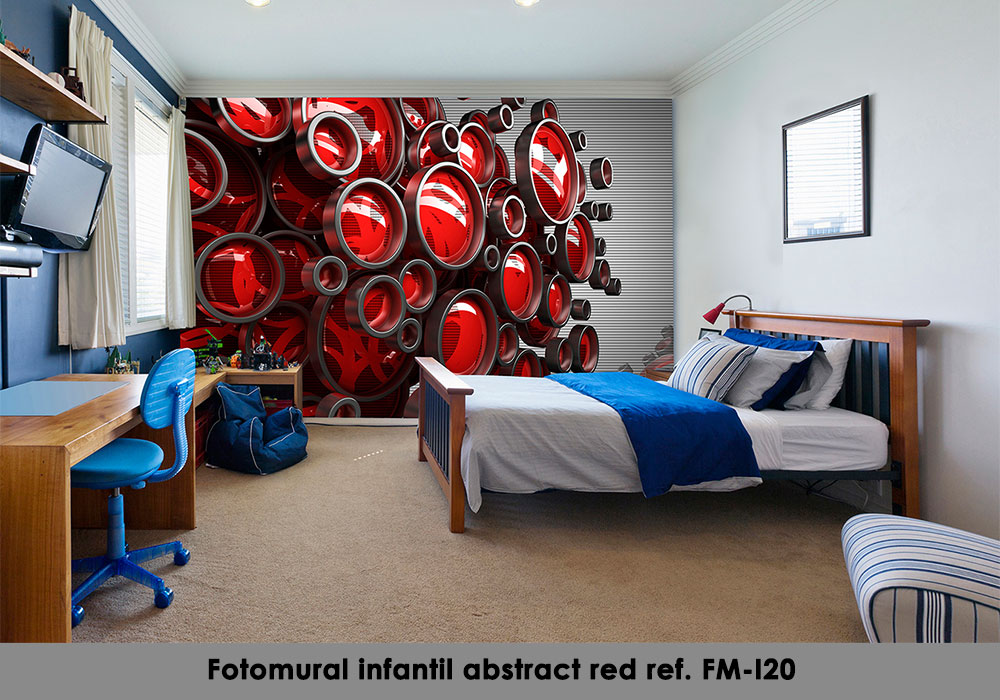 Fotomural-infantil-abstract-red-ref.-FM-I20